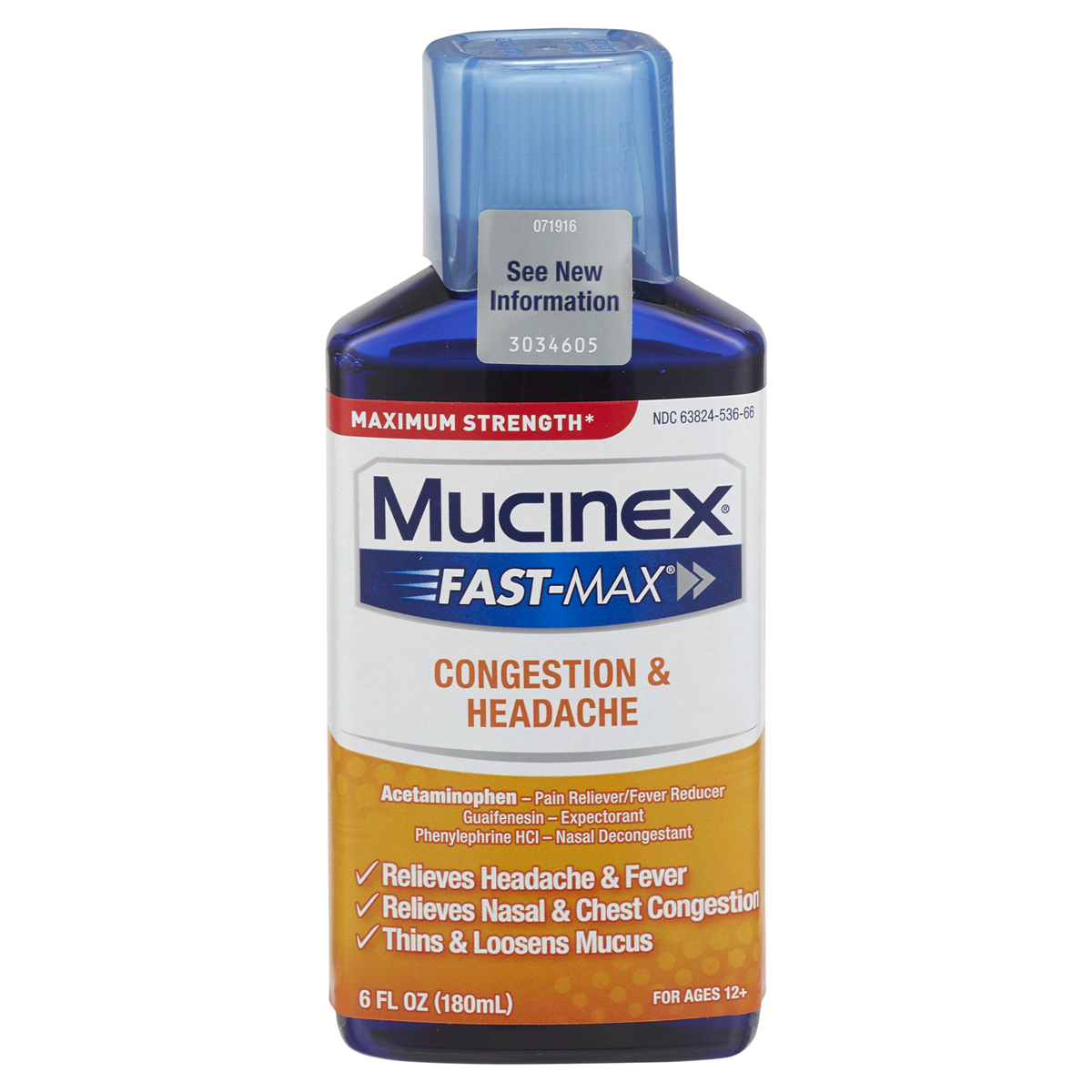 Mucinex Fast-Max Liquid Congestion & Headache Symptom Relief 6 oz | Shipt