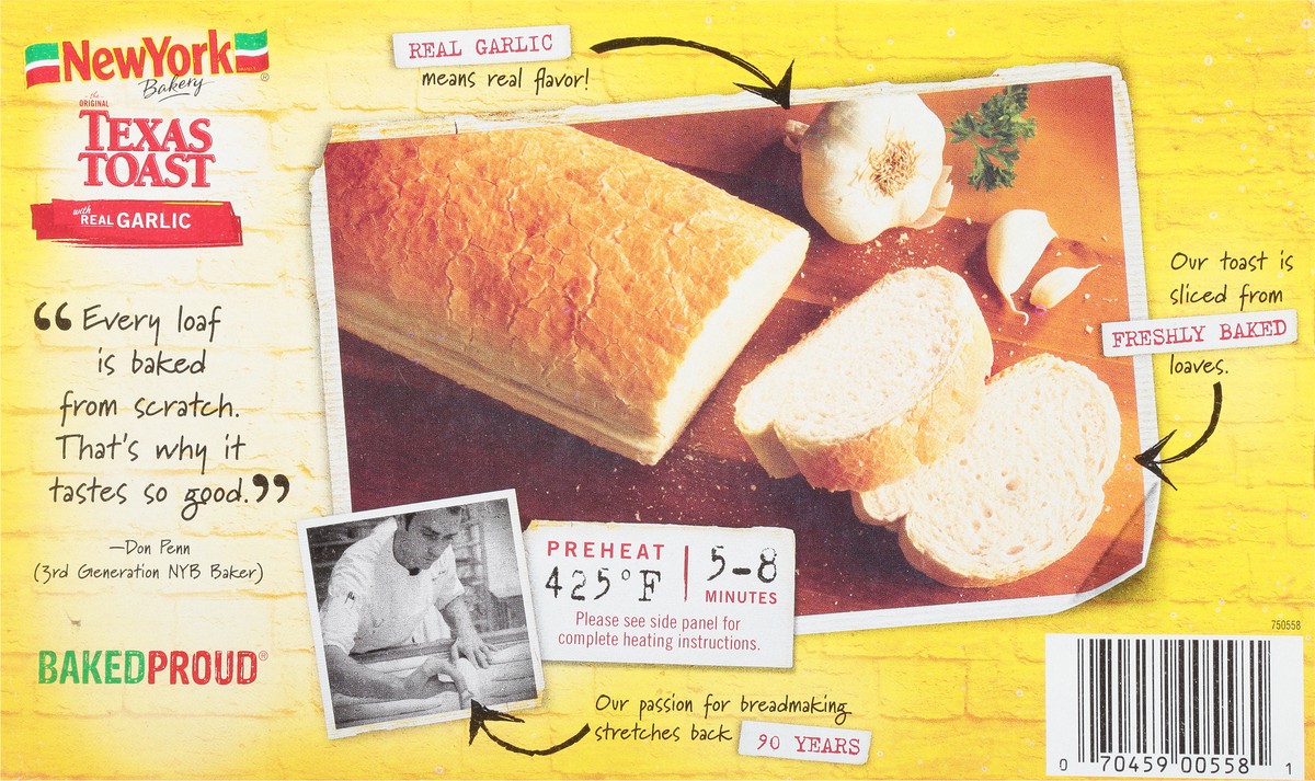 slide 2 of 9, New York Bakery Frozen Garlic Texas Toast - 11.25oz, 11.25 oz