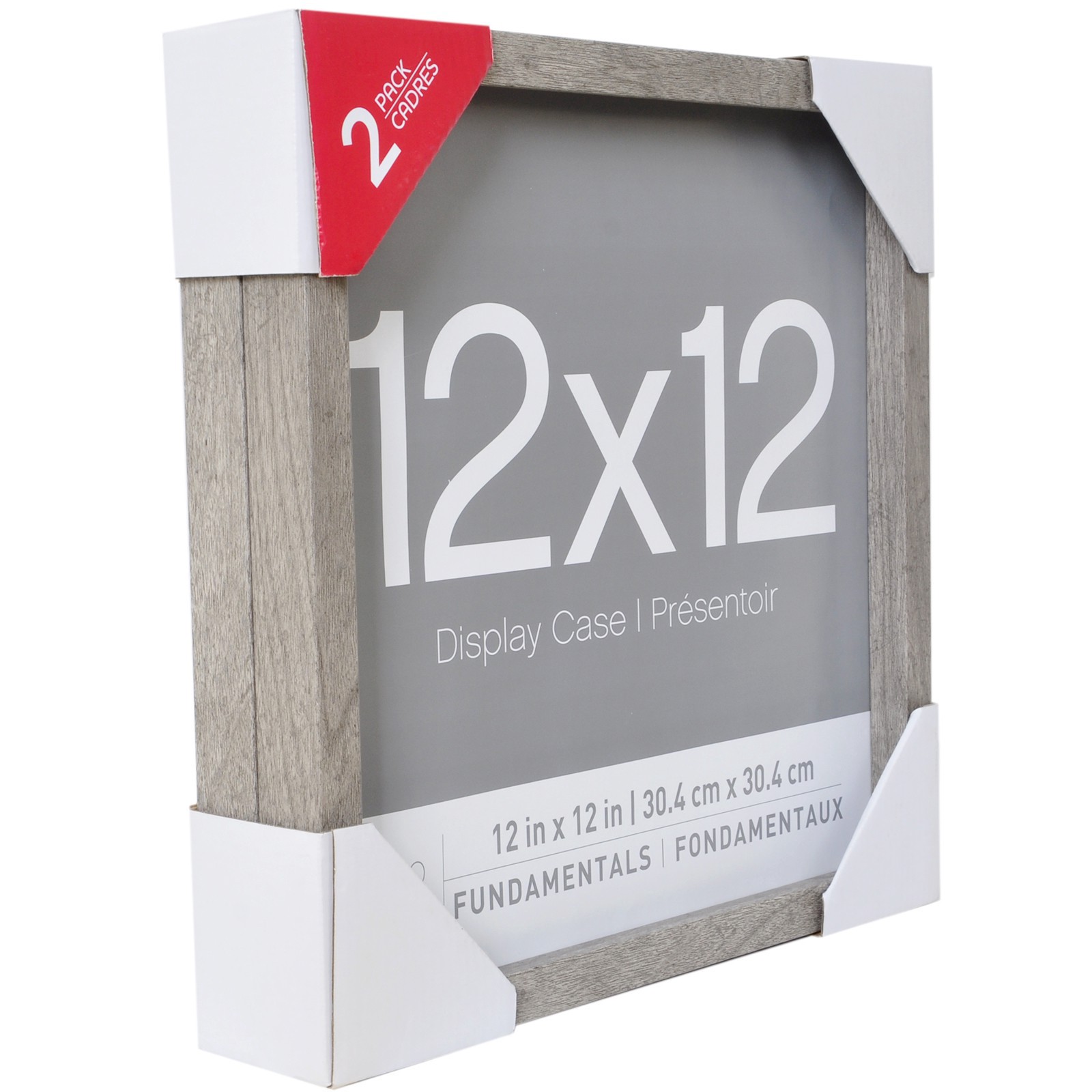 slide 2 of 7, 2 Pack Fundamentals 12" X 12" Gray Shadow Box By Studio Decor, 12 in x 12 in