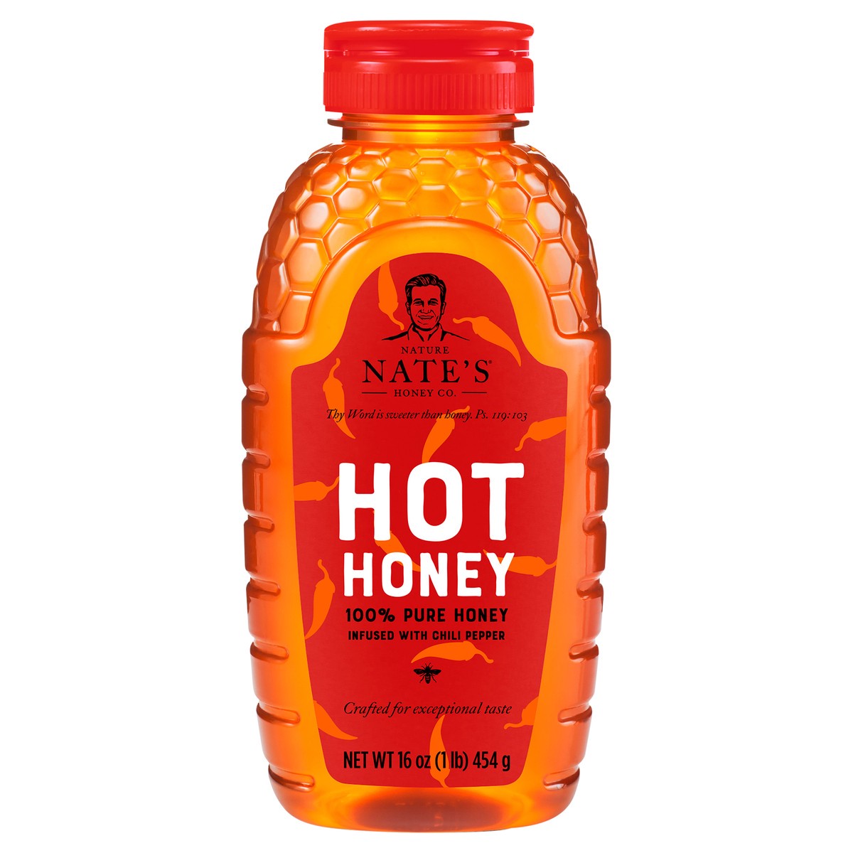 slide 8 of 8, Nature Nate's 100% Pure Hot Honey, 16 oz