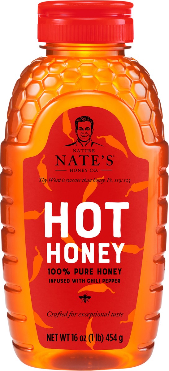 slide 3 of 8, Nature Nate's 100% Pure Hot Honey, 16 oz