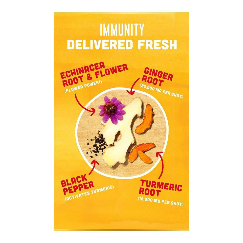 slide 5 of 7, Vive Organic Immunity Boost Original Ginger & Turmeric Shot (2oz, 4 count), 8 fl oz