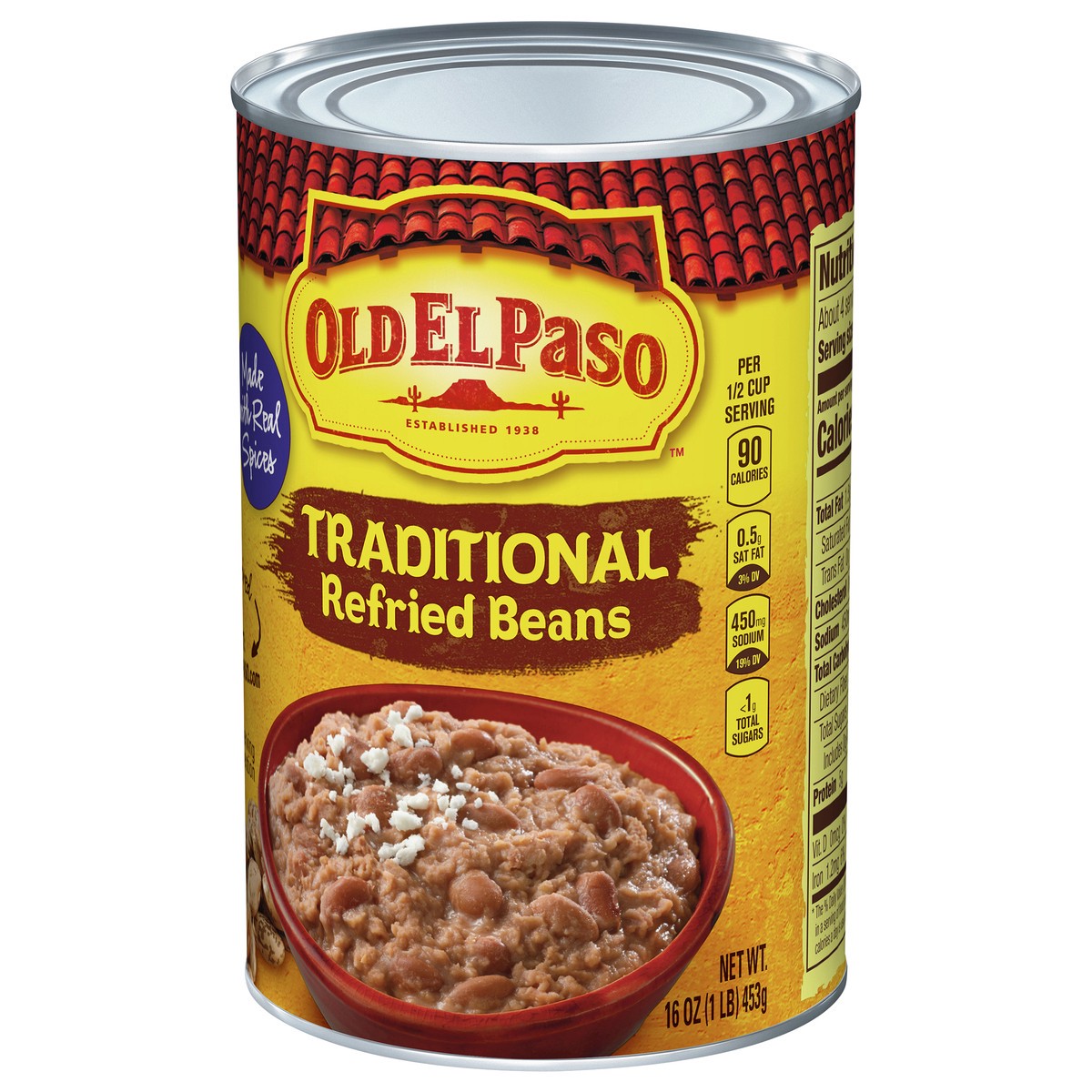 slide 4 of 9, Old El Paso Traditional Canned Refried Beans, 16 oz., 16 oz