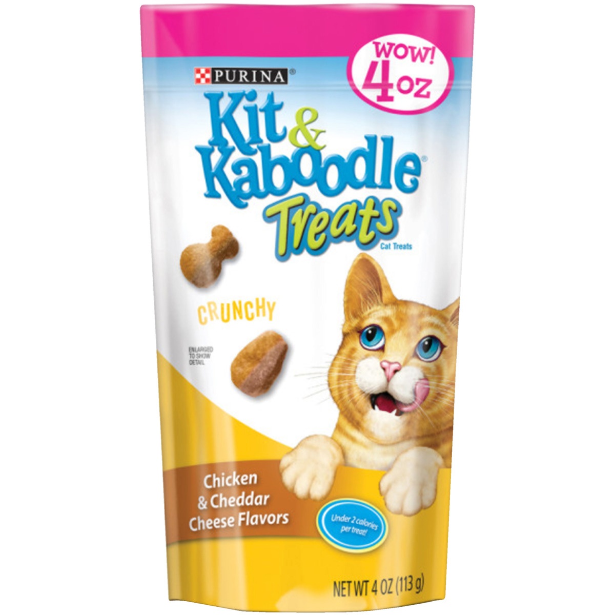 slide 1 of 6, Purina Kit & Kaboodle Chicken & Cheddar Cat Treats, 4 oz