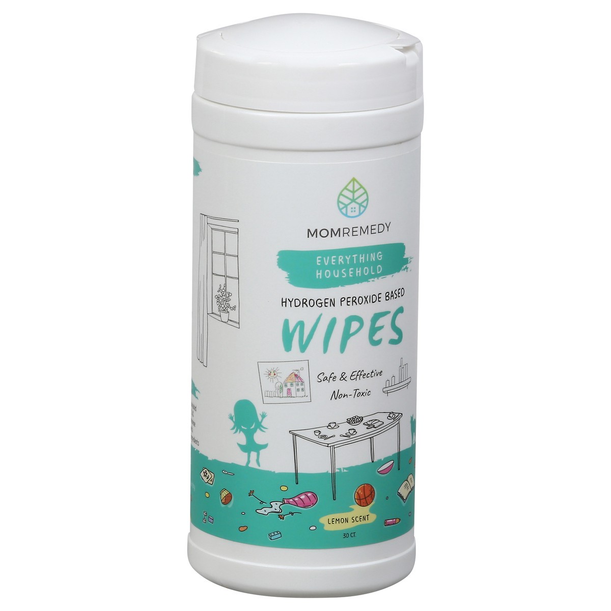 slide 7 of 13, MomRemedy Hydrogen Peroxide Based Lemon Scent Wipes 30 ea, 30 ct