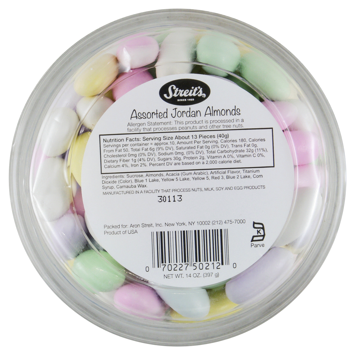 slide 6 of 6, Streit's Jordan Almonds 14 oz, 14 oz