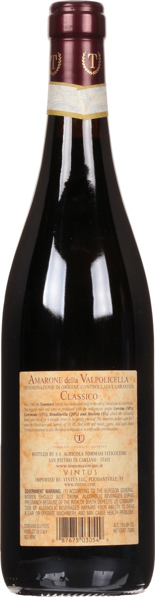 slide 6 of 9, Tommasi Della Valpolicella Classico Amarone 750 ml Bottle, 750 ml