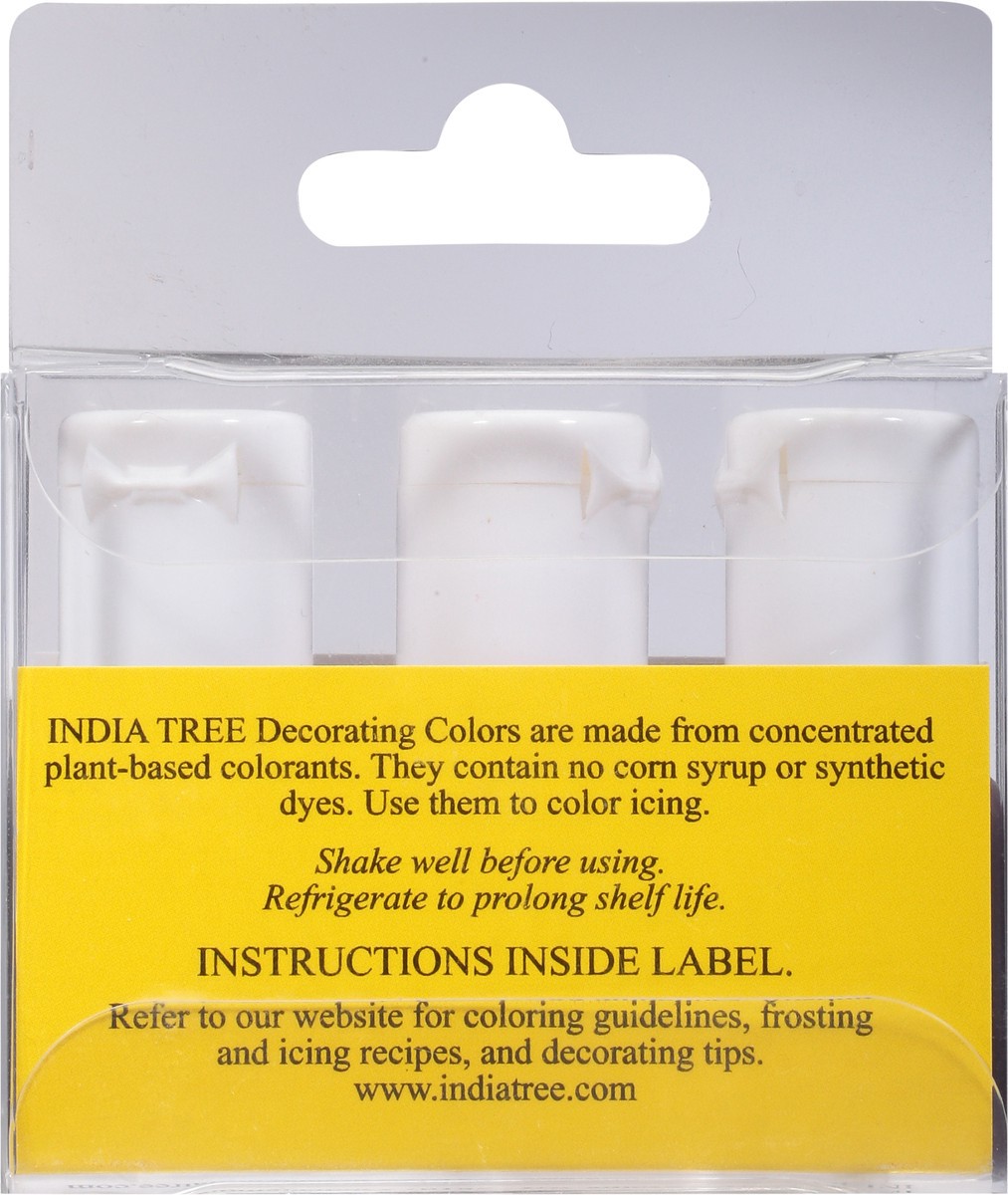 slide 9 of 12, India Tree Vegetable Colorants Red/Yellow/Blue Decorating Set 1.265 oz, 1.26 oz