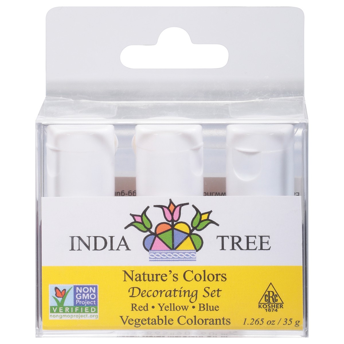 slide 4 of 12, India Tree Vegetable Colorants Red/Yellow/Blue Decorating Set 1.265 oz, 1.26 oz