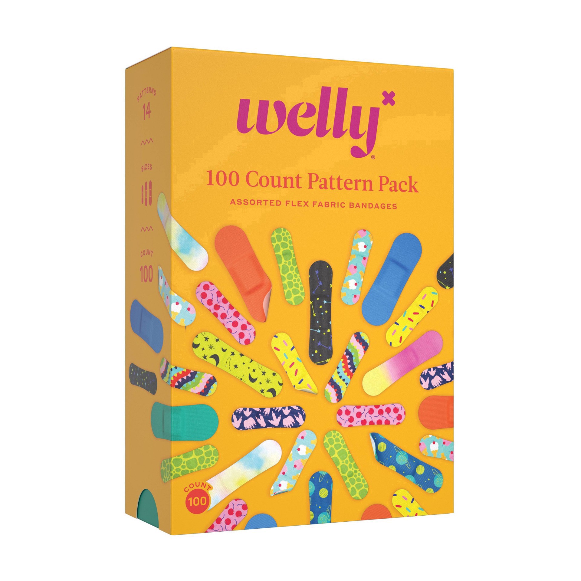 slide 22 of 46, Welly Assorted Flex Fabric Bandages Refill Pack 100 Each, 100 ct