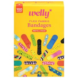Welly Assorted Flex Fabric Bandages Refill Pack 100 Each