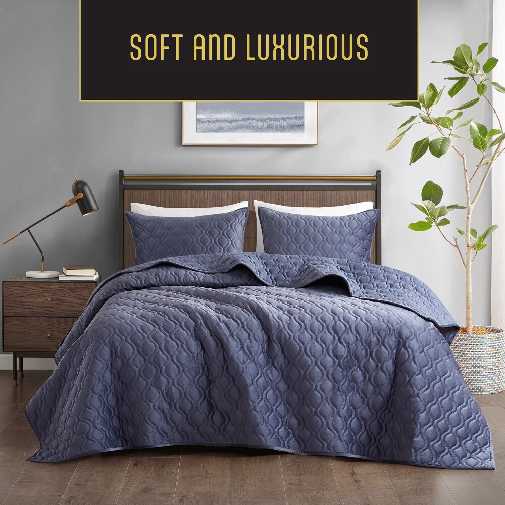 slide 3 of 3, Modavari Quilt Full/Queen - Blue, Full/Queen Size