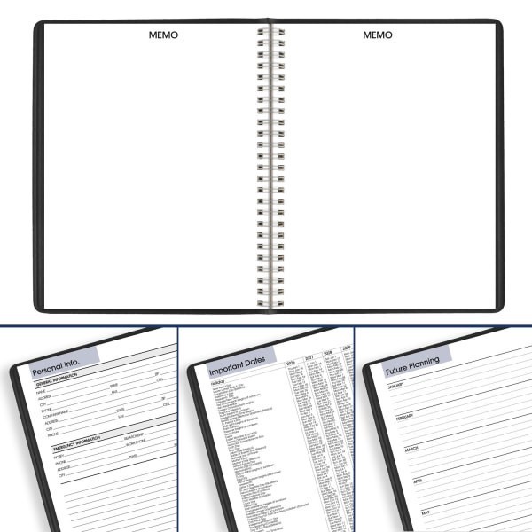slide 4 of 7, AT-A-GLANCE® DayMinder® 2026 Monthly Planner, Black, Medium, 7"" x 8 3/4"", 1 ct