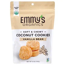 Emmy's Organics Organic Vanilla Bean Coconut Cookies, 9 count, 6 oz