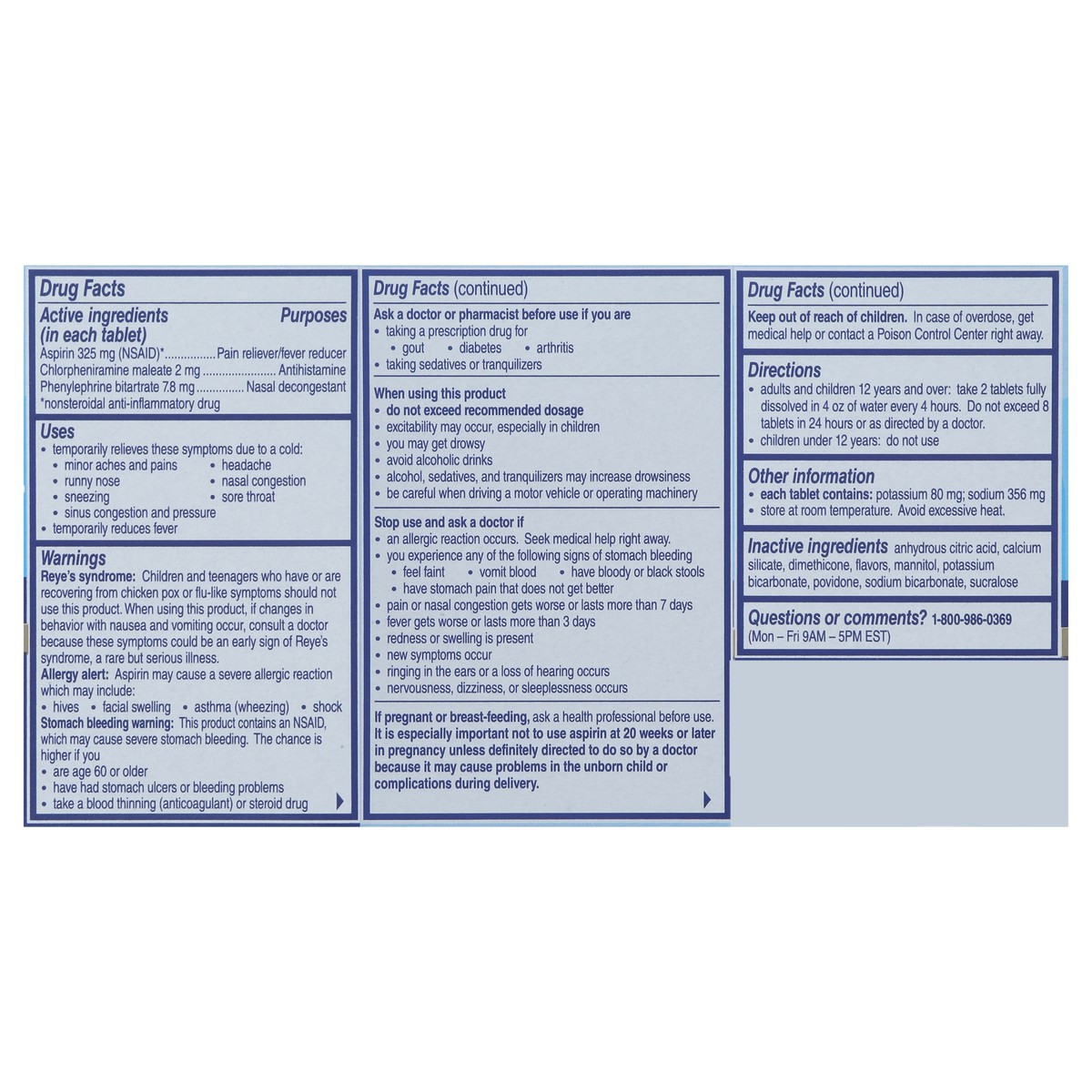 slide 6 of 12, Alka-Seltzer PowerFast Fizz Sparkling Original Flavor Severe Cold 24 Effervescent Tablets, 24 ct