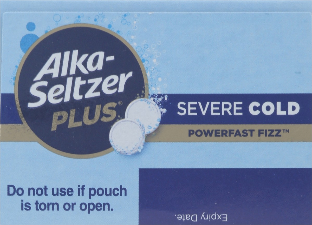 slide 2 of 12, Alka-Seltzer PowerFast Fizz Sparkling Original Flavor Severe Cold 24 Effervescent Tablets, 24 ct