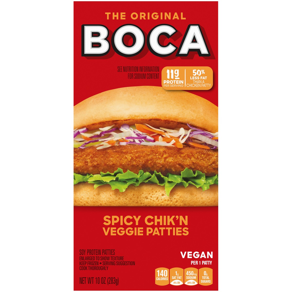 slide 5 of 9, Boca Burgers Spicy Chick Patty, 10 oz