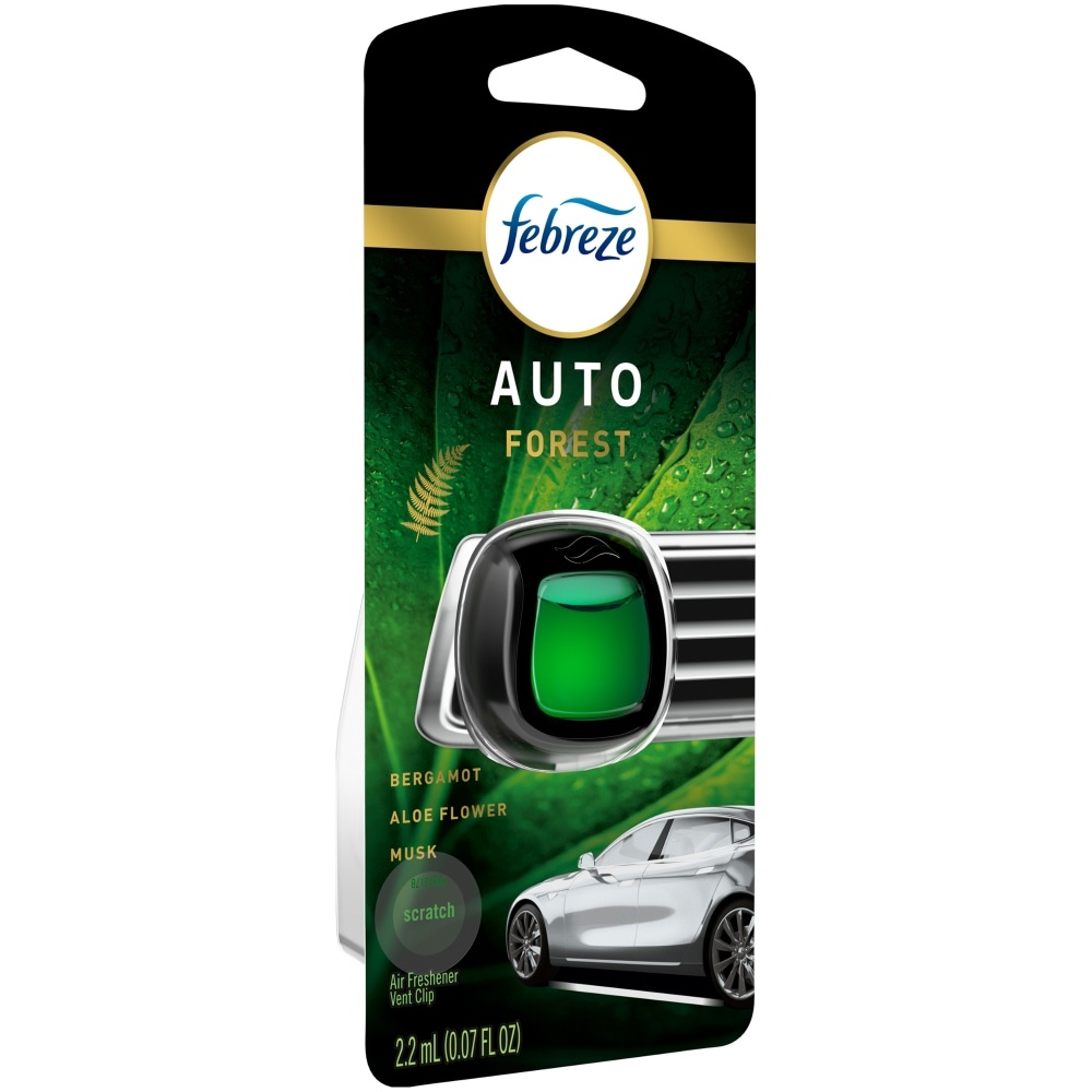 slide 1 of 1, Febreze AUTO Air Freshener Vent Clip, Forest, 0.07 fl oz