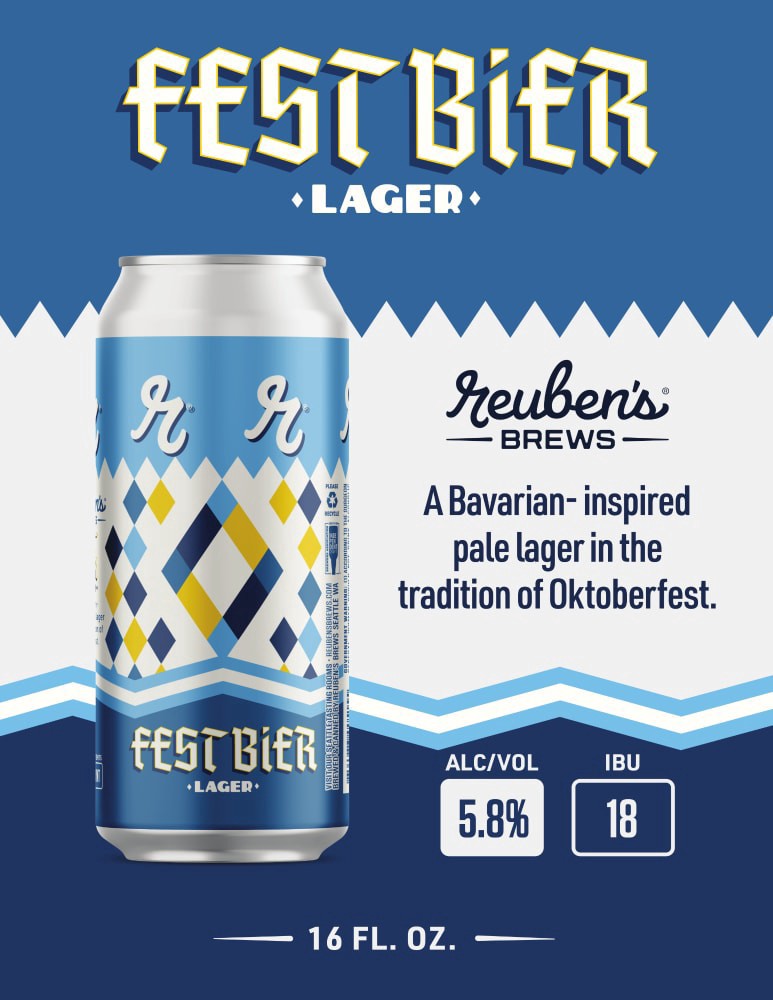 slide 3 of 3, Reuben's Brews Seasonal, 4  x 16 fl oz