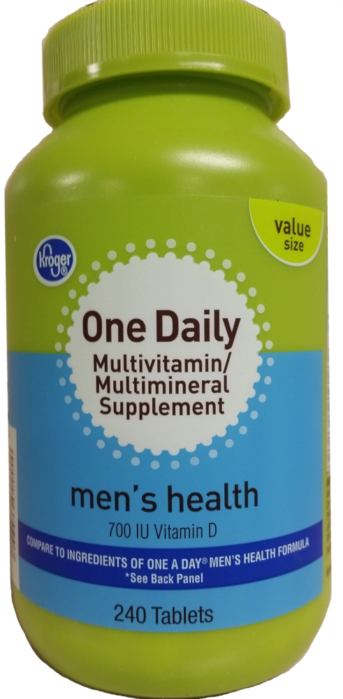 slide 1 of 1, Kroger One Daily Men's Health Multivitamins, 240 ct