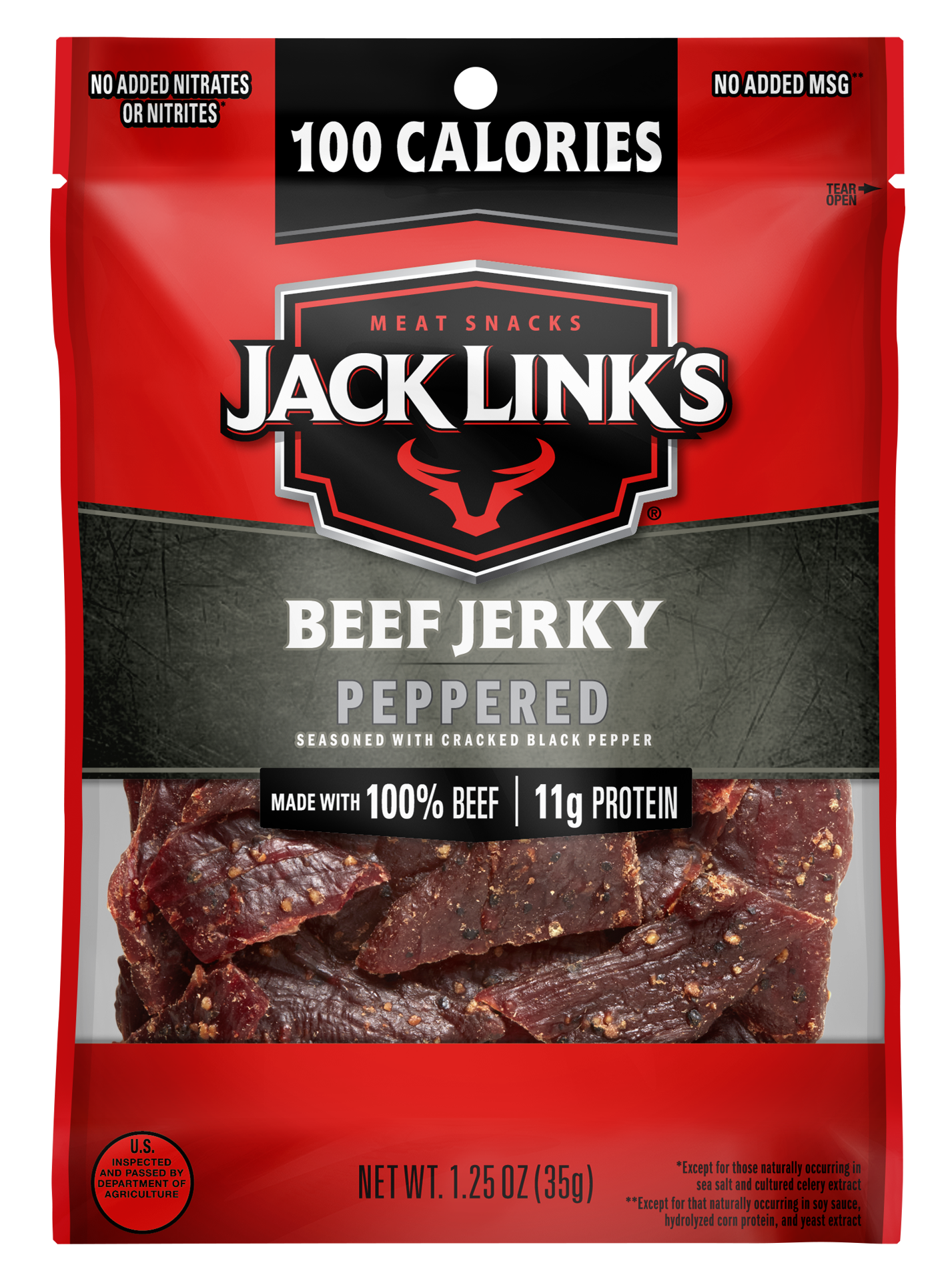 slide 1 of 1, Jack Link's Peppered Jerky, 1.25 oz