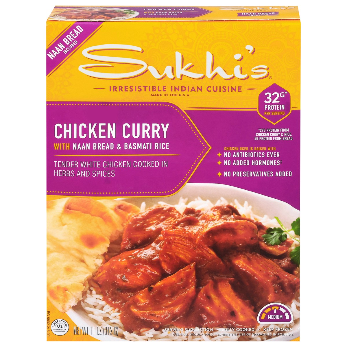 slide 1 of 13, Sukhi's Indian Frozen Meal, 11 oz