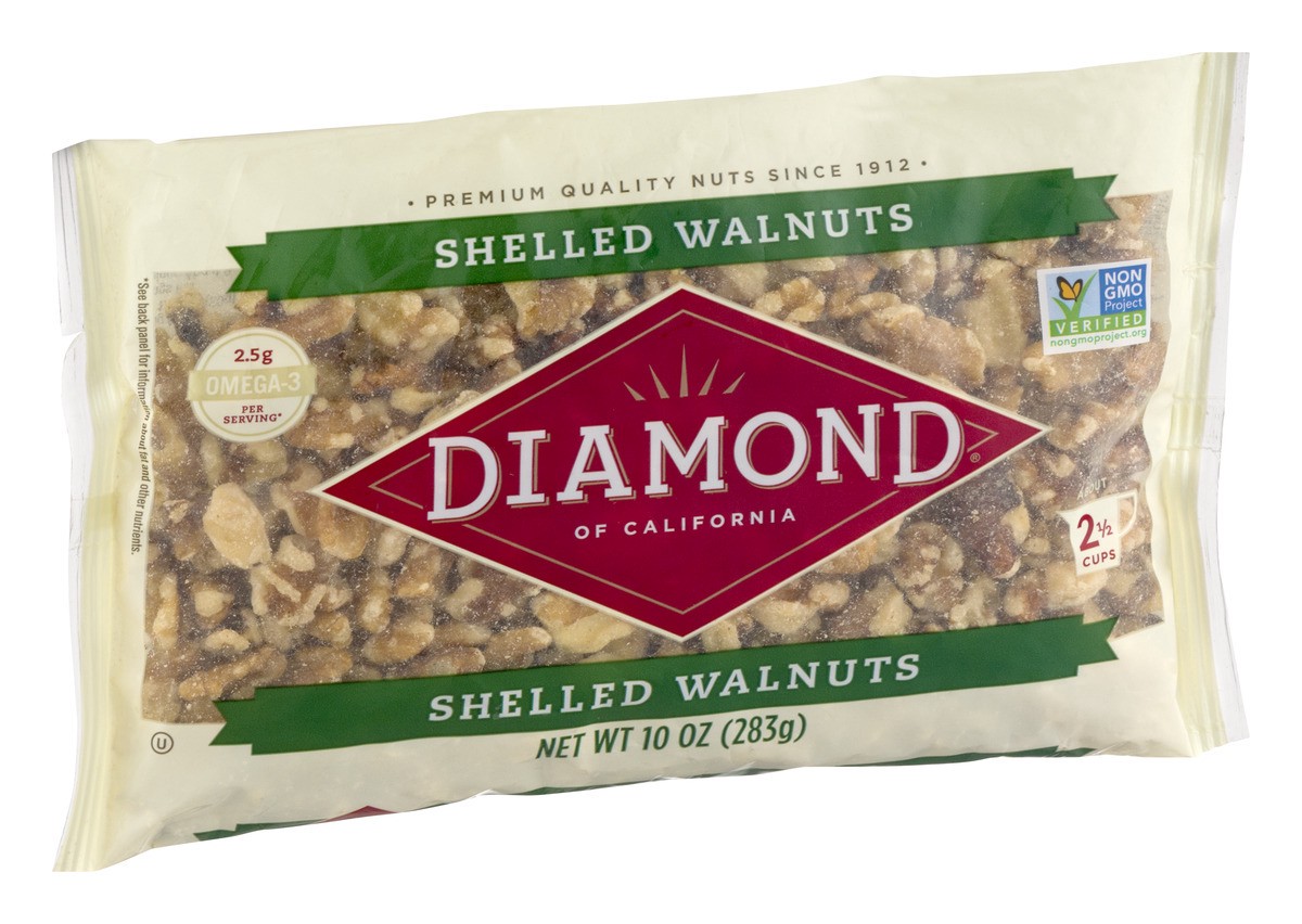 slide 6 of 9, Diamond of California Shelled Walnuts, 10 oz