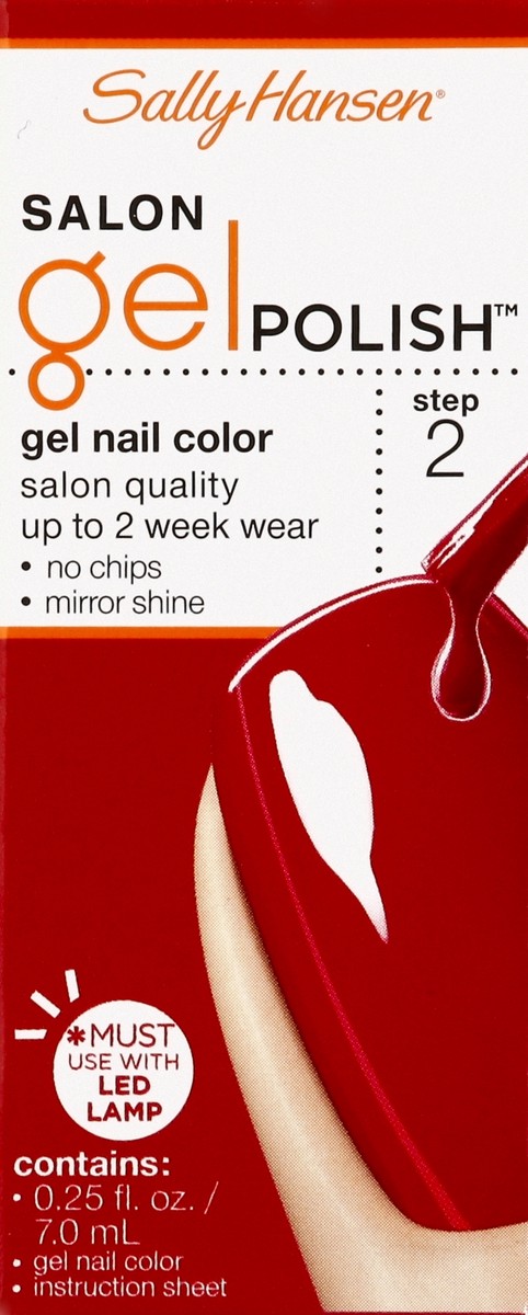 slide 2 of 5, Sally Hansen Nail Color, Gel, Step 2, Red My Lips 220, 0.25 oz