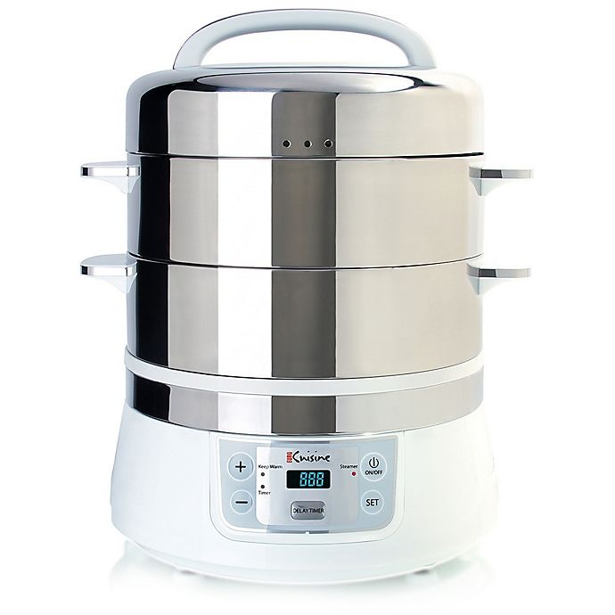 slide 1 of 4, Euro Cuisine Stainless Steel Food Steamer, 1 ct