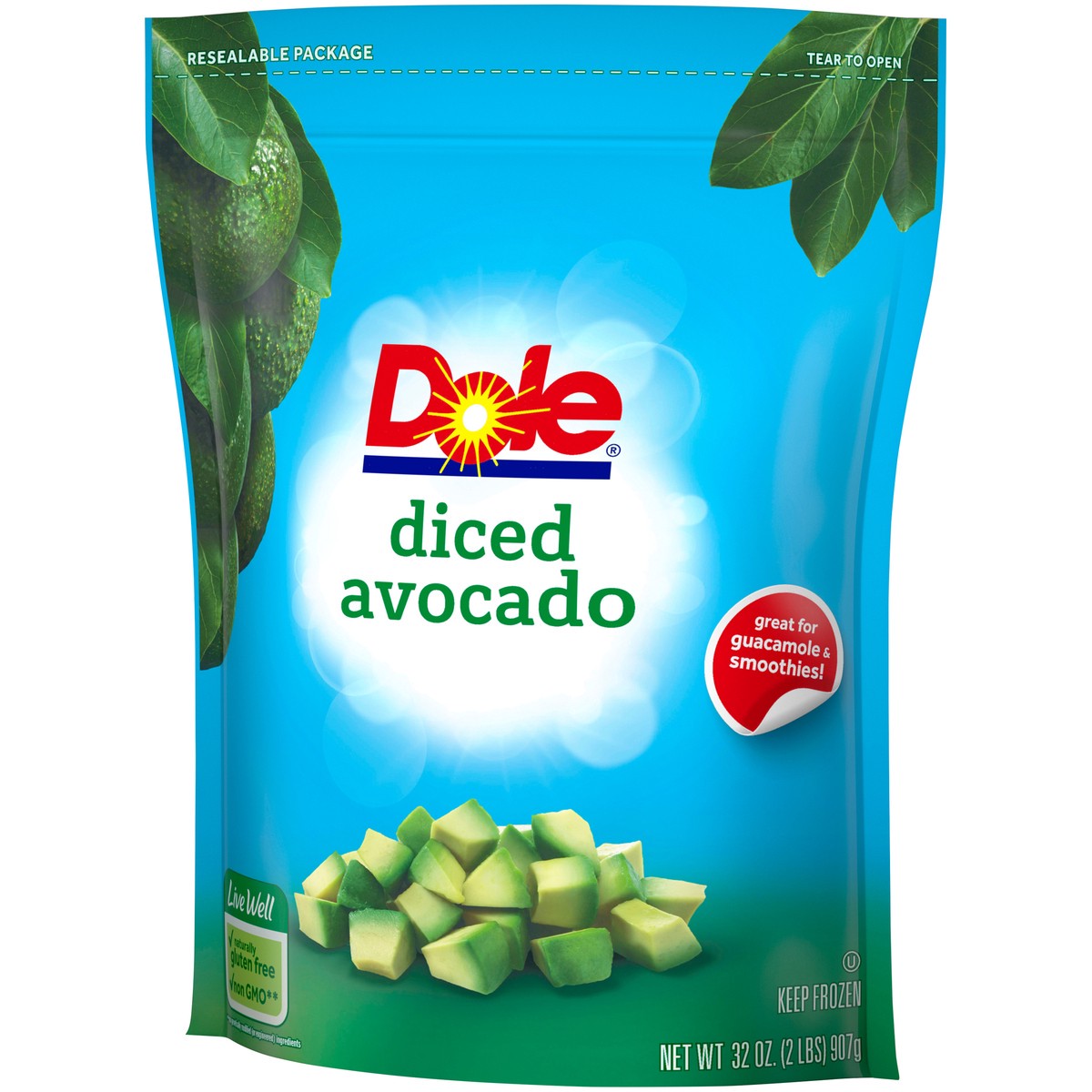 slide 3 of 9, Dole Diced Avocado 32 oz. Pouch, 32 oz