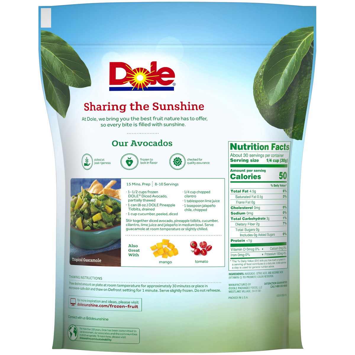 slide 5 of 9, Dole Diced Avocado 32 oz. Pouch, 32 oz