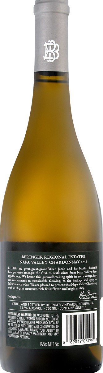 slide 4 of 8, Beringer Napa Valley Chardonnay, 750 ml