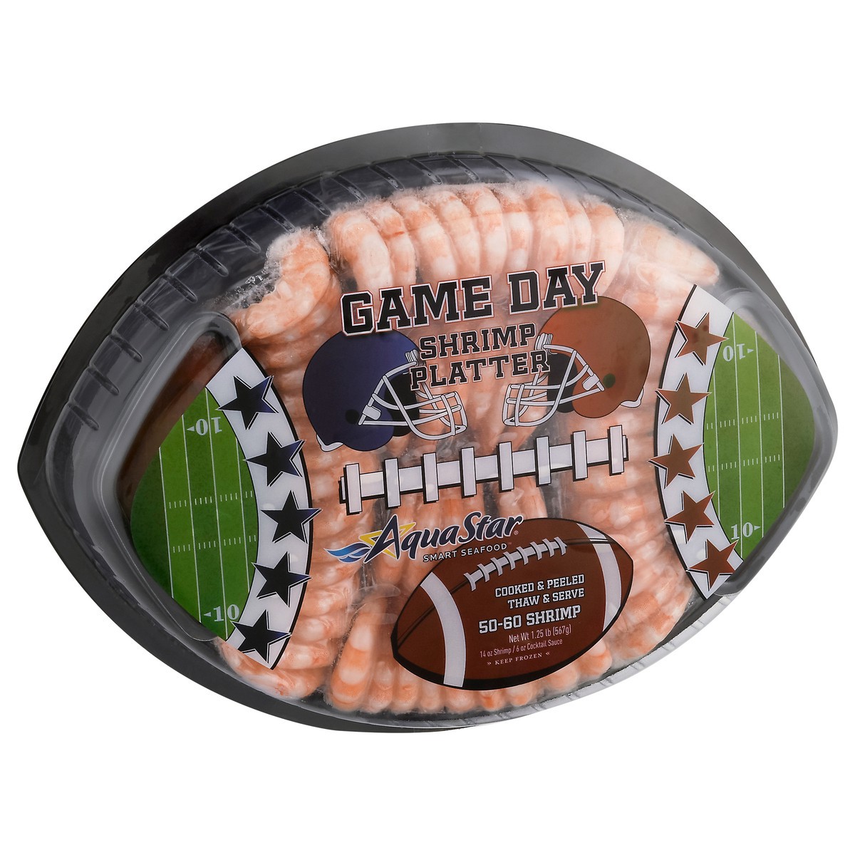 slide 2 of 9, Aqua Star Game Day Cooked & Peeled Shrimp Platter 1.25 lb, 1.25 lb