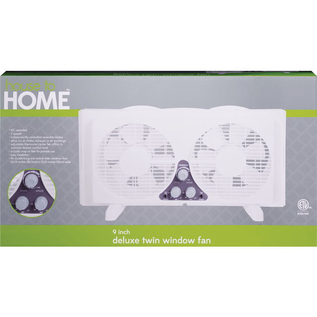 slide 1 of 1, 9" Twin Fan, 9 in