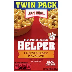 Hamburger Helper Cheeseburger Macaroni, Made With Real Cheese, 13.6 oz., Twin Pack