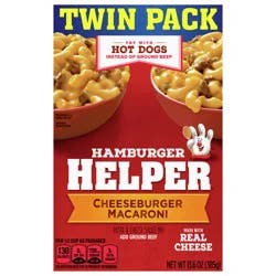 Hamburger Helper Cheeseburger Macaroni, Made With Real Cheese, 13.6 oz., Twin Pack