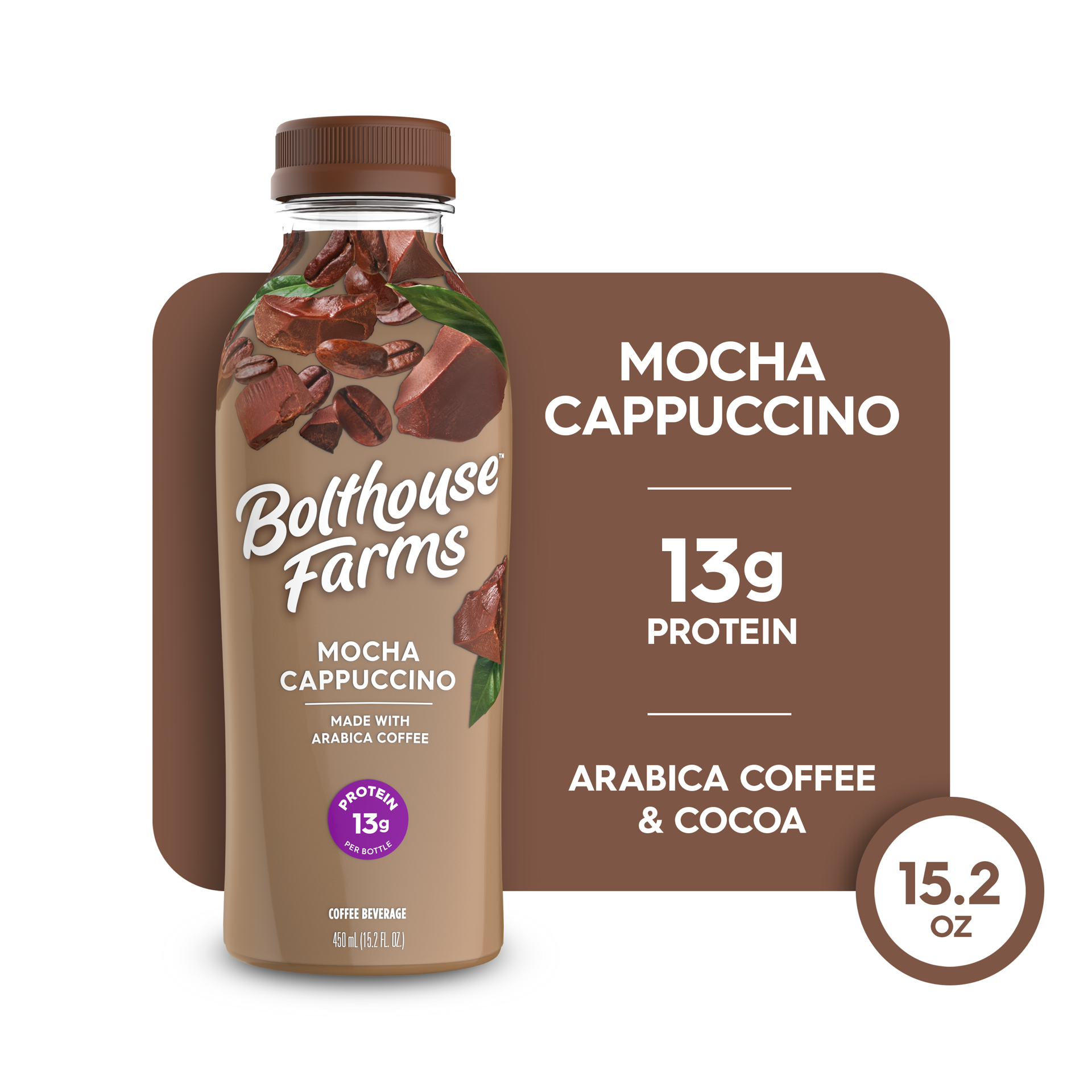 slide 1 of 5, Bolthouse Farms Perfectly Protein Coffee, Mocha Cappuccino, 15.2 fl. oz. Bottle, 15.2 oz
