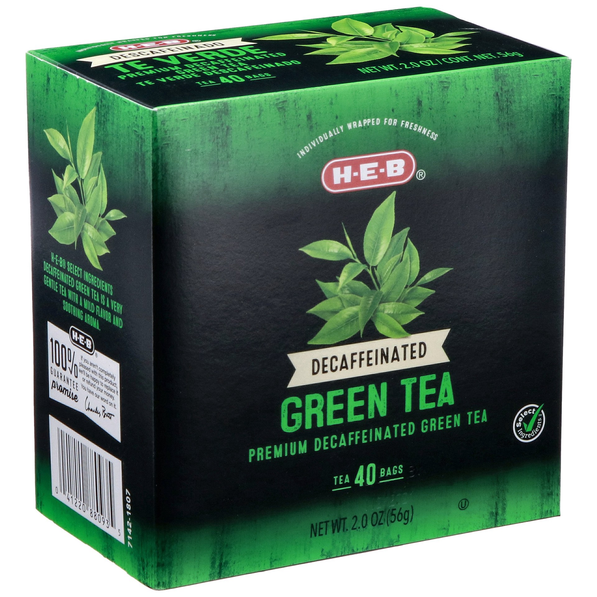 slide 1 of 1, H-E-B Premium Decaffeinated Green Tea Bags - 40 ct, 40 ct