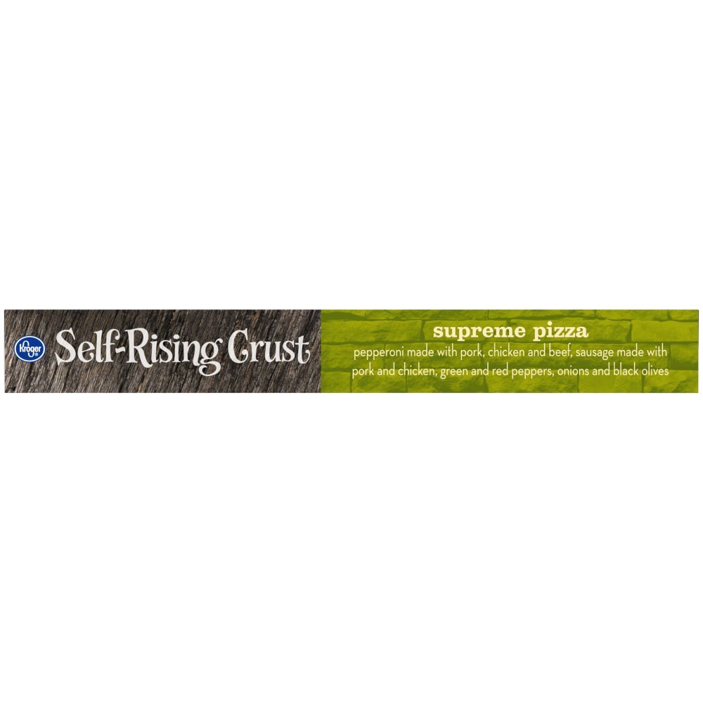 slide 4 of 4, Kroger Self-Rising Crust Pizzeria Style Supreme Pizza, 31.5 oz