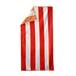 Hd Designs Reversible Red & White Stripe Beach Towel