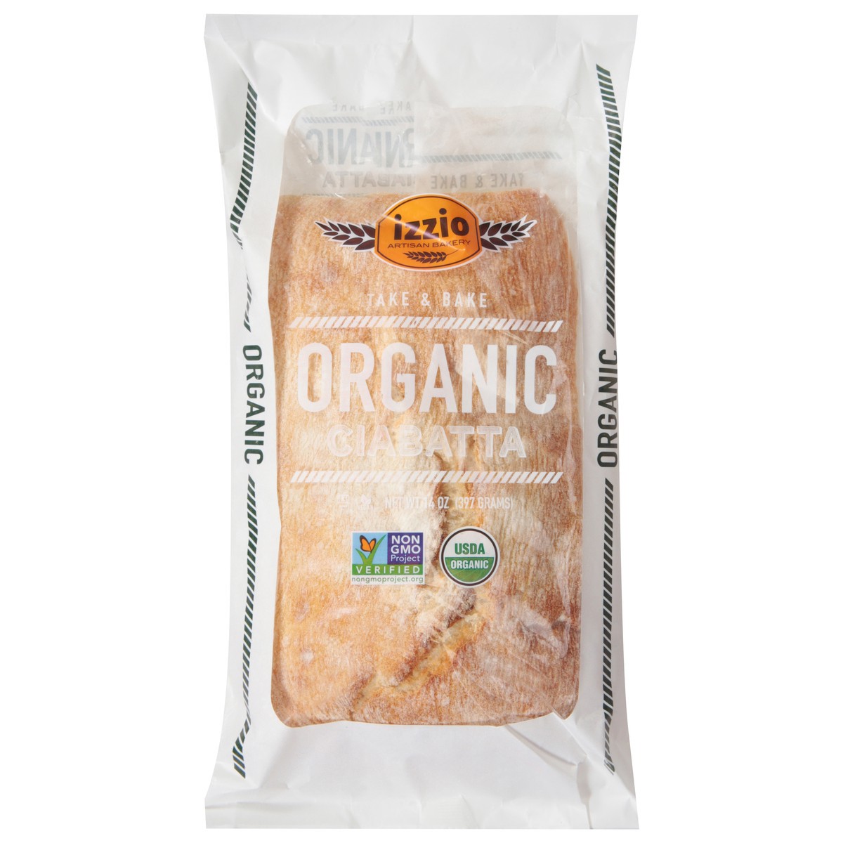 slide 1 of 9, Izzio Artisan Bakery Organic Ciabatta 14 oz, 14 oz