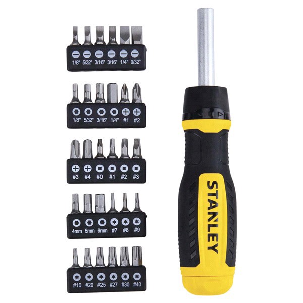 slide 4 of 5, Stanley Ratcheting Screwdriver Set, 30 ct