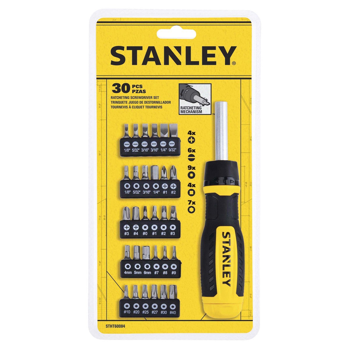 slide 1 of 5, Stanley Ratcheting Screwdriver Set, 30 ct