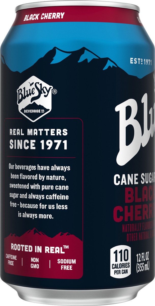 slide 10 of 10, Blue Sky Cane Sugar Black Cherry Soda - 12 oz, 12 oz