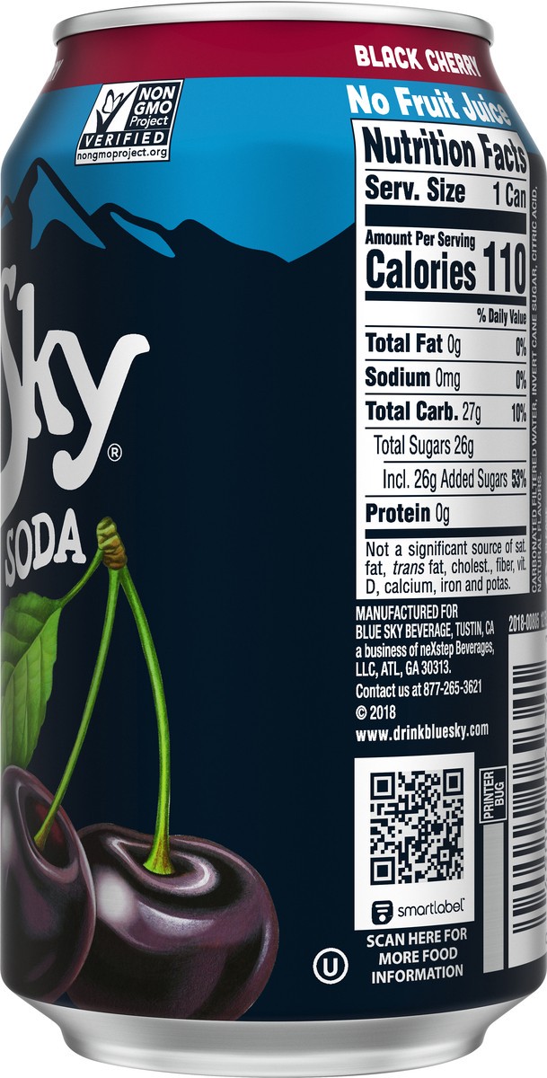 slide 9 of 10, Blue Sky Cane Sugar Black Cherry Soda - 12 oz, 12 oz