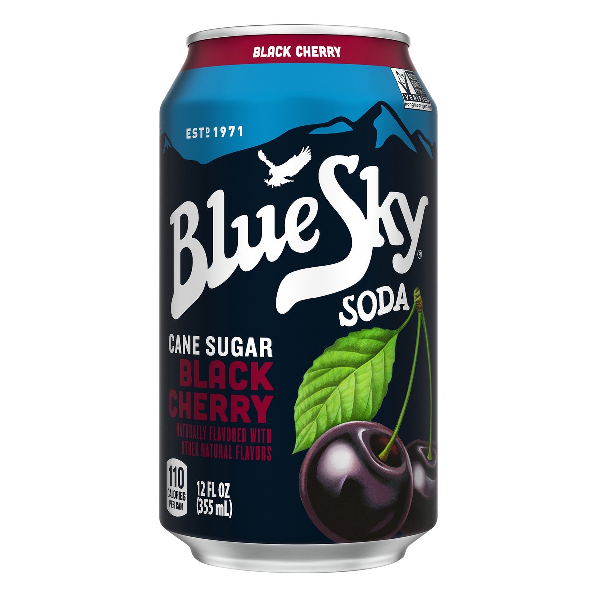 slide 4 of 10, Blue Sky Cane Sugar Black Cherry Soda - 12 oz, 12 oz