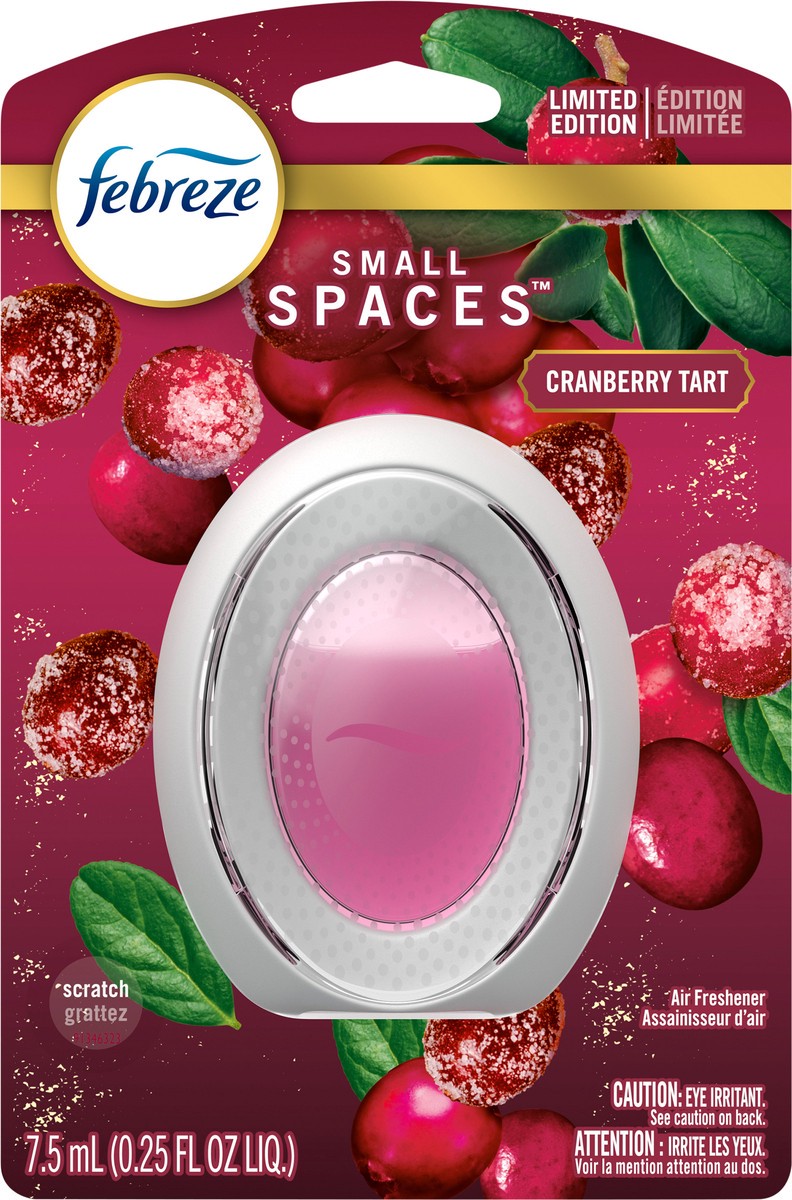 slide 4 of 7, Febreze Small Spaces Holiday Air Freshener Cranberry Tart Scent, 0.25 fl oz