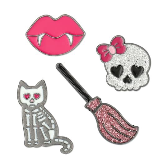 slide 1 of 5, Sweet & Spooky Halloween Pins By Creatology, 4 in x 0.3 in