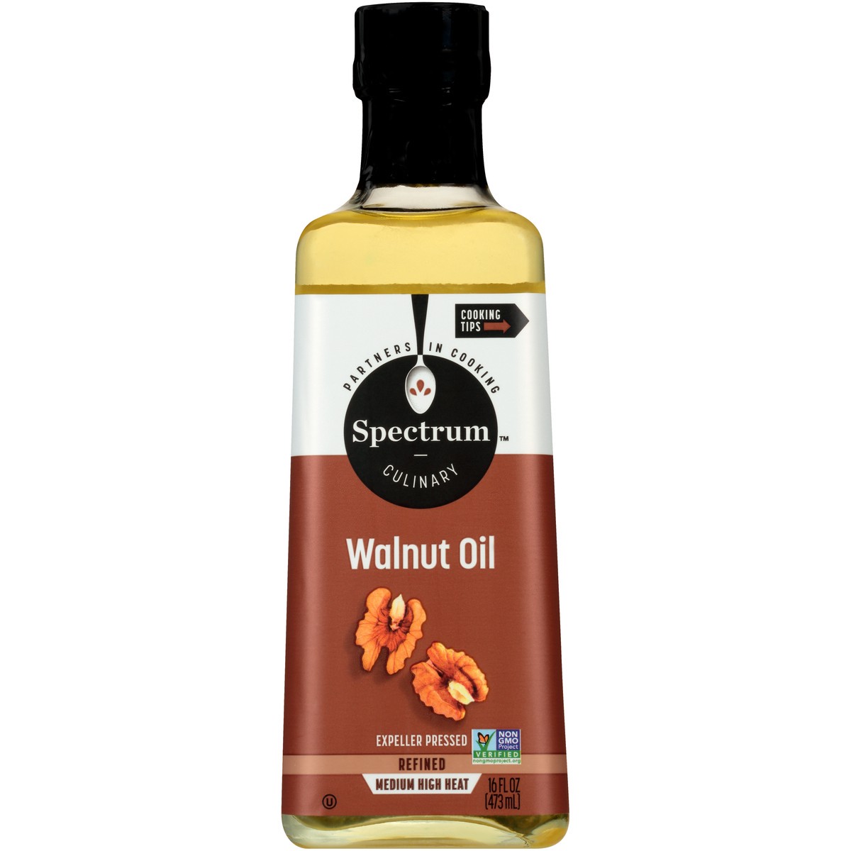 slide 1 of 9, Spectrum Culinary Walnut Oil 16 fl. oz. Bottle, 16 fl oz