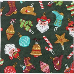 Destination Holiday Christmas Ornaments Paper Lunch Napkins